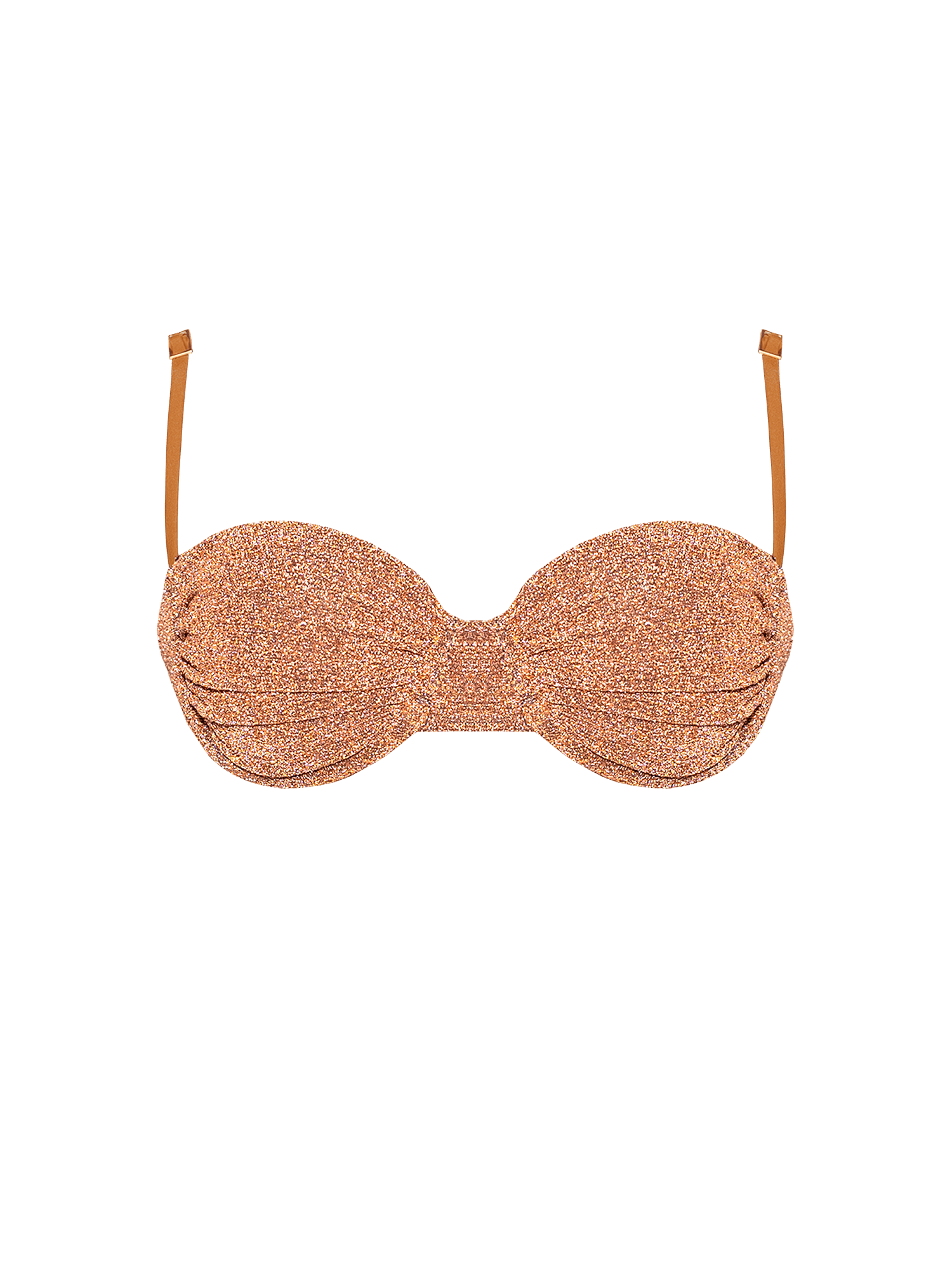 Stardust ~ Super High-Waisted Ruched Bikini Bottom - Light Copper – HÁI the  label