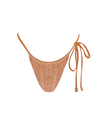 Stardust ~ Super High-Waisted Ruched Bikini Bottom - Light Copper – HÁI the  label