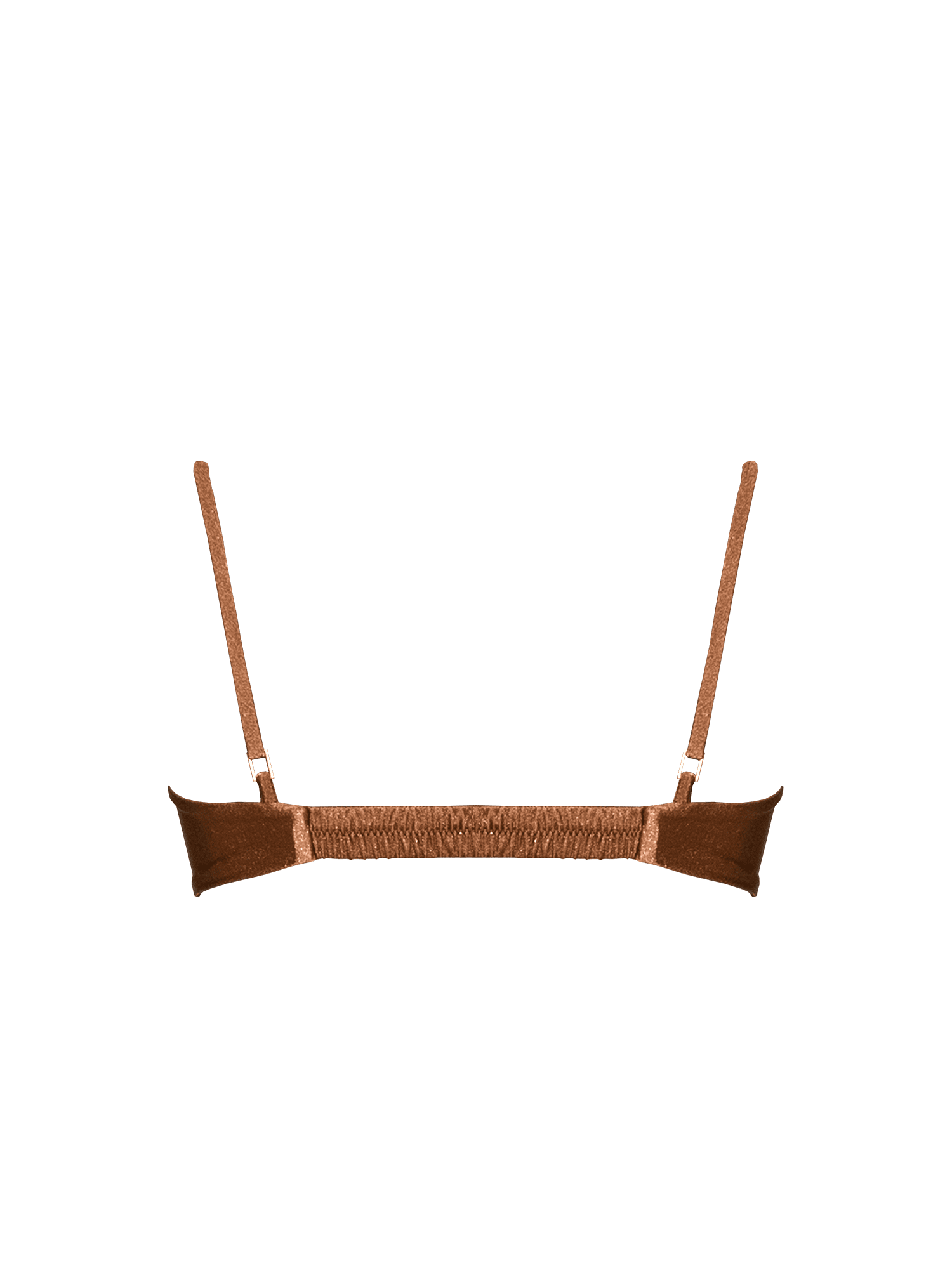 Second Skin | Shimmer ~ Underwired Ruched Bikini Top - Spice Bronze