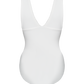 Second Skin | Shimmer ~ Plunging V-neck one-piece swimsuit - Galactic White