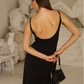 HAITELIER The Eco Edit ~ Backless Slit Dress - Onyx Black