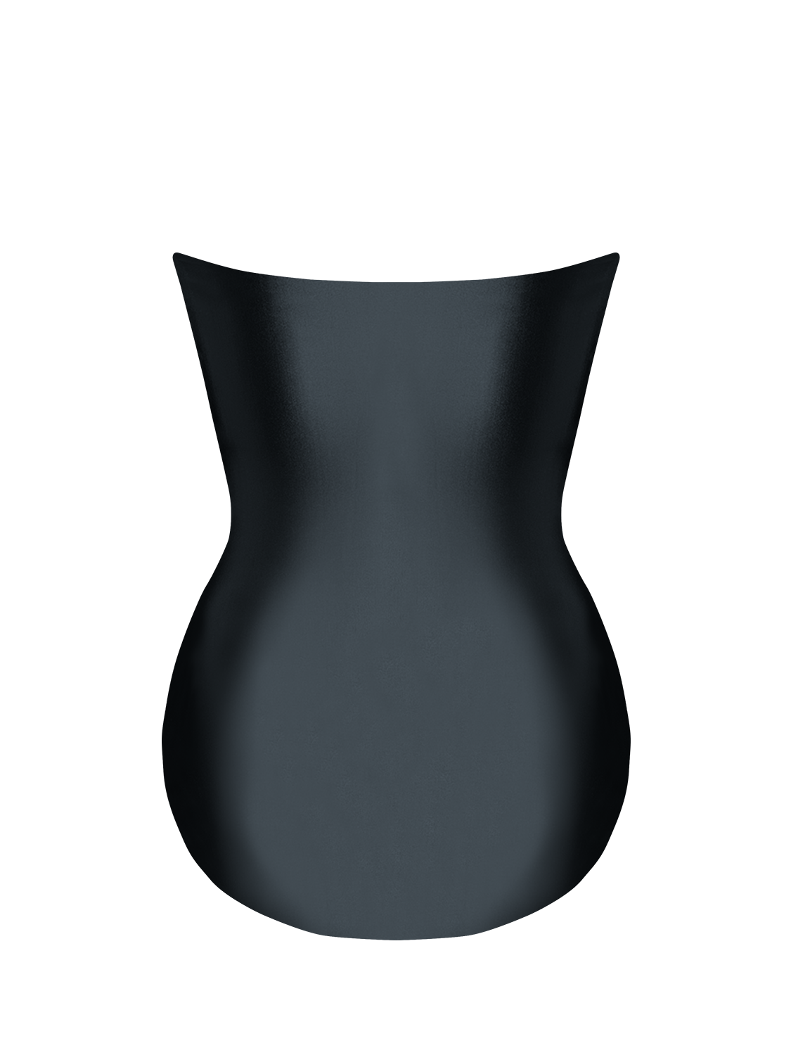 Second Skin | Satiny ~ Sweetheart Ruched One-piece - Onyx Black