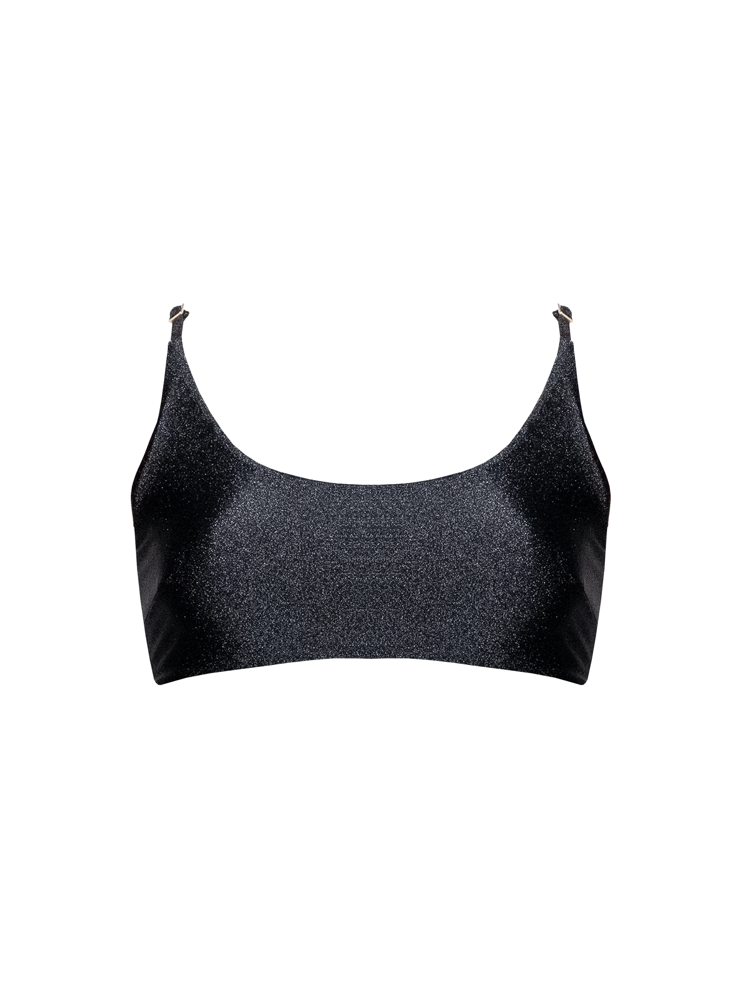 Second Skin | Shimmer ~ Classic Cami Bikini Top - Onyx Black