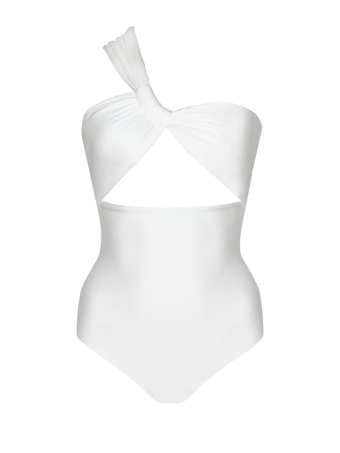 Second Skin | Shimmer ~ One Shoulder One-piece - Galactic White