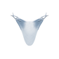 Second Skin | Satiny ~ Triangle Bikini Bottom with Hoops - Gentle Blue