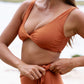 Second Skin | Shimmer ~ Twist front Bikini Top - Peruvian Amber