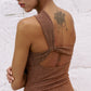 Stardust ~ Off-Shoulder Wrap Swimsuit - Light Copper