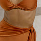 Second Skin | Shimmer ~ Twist front Bikini Top - Peruvian Amber