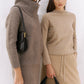 HAITELIER Second Skin ~ Yak Wool Knit Turtleneck Top - Grey