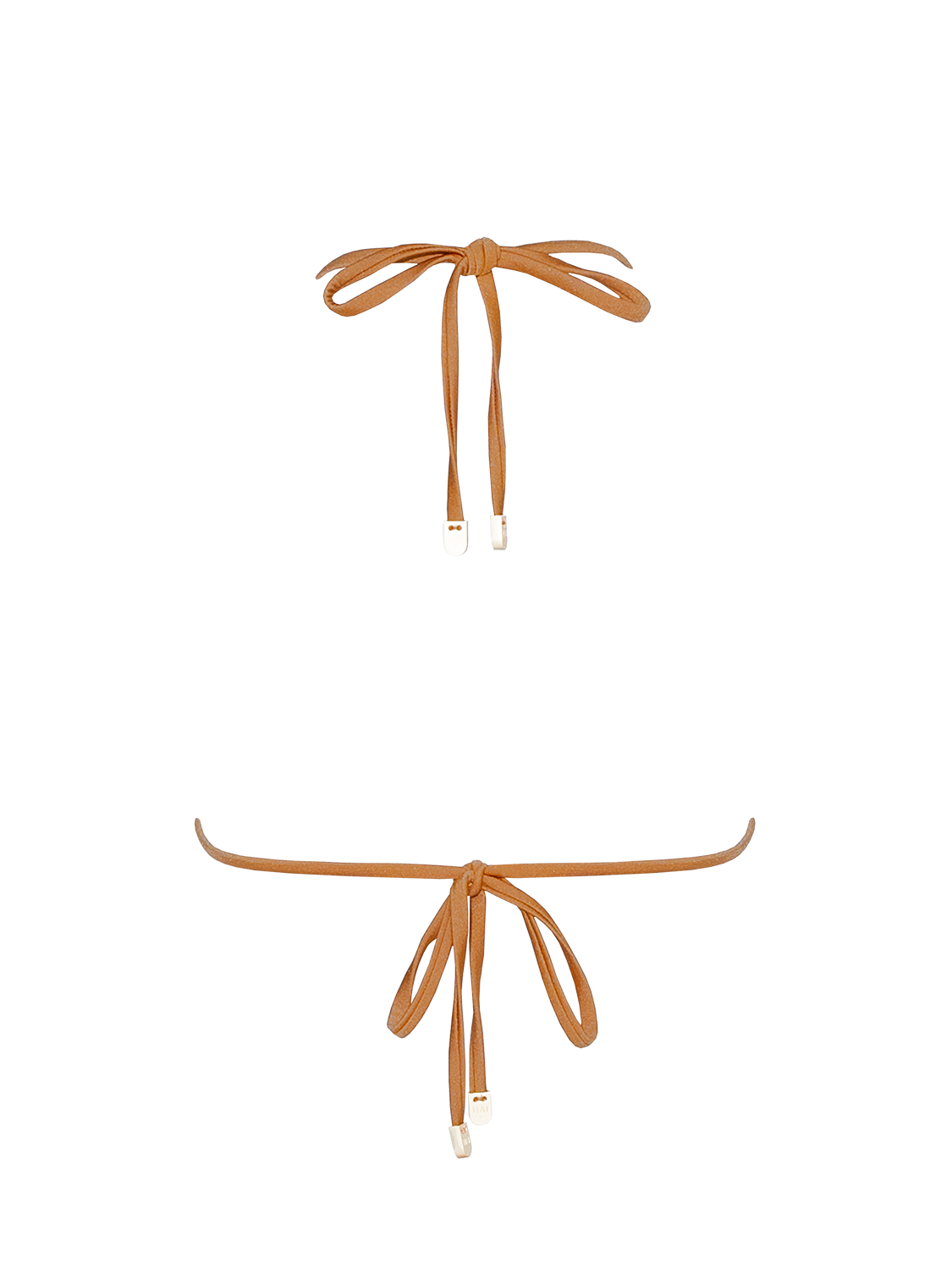 Stardust ~ Triangle Bikini Top with Hoops - Light Copper