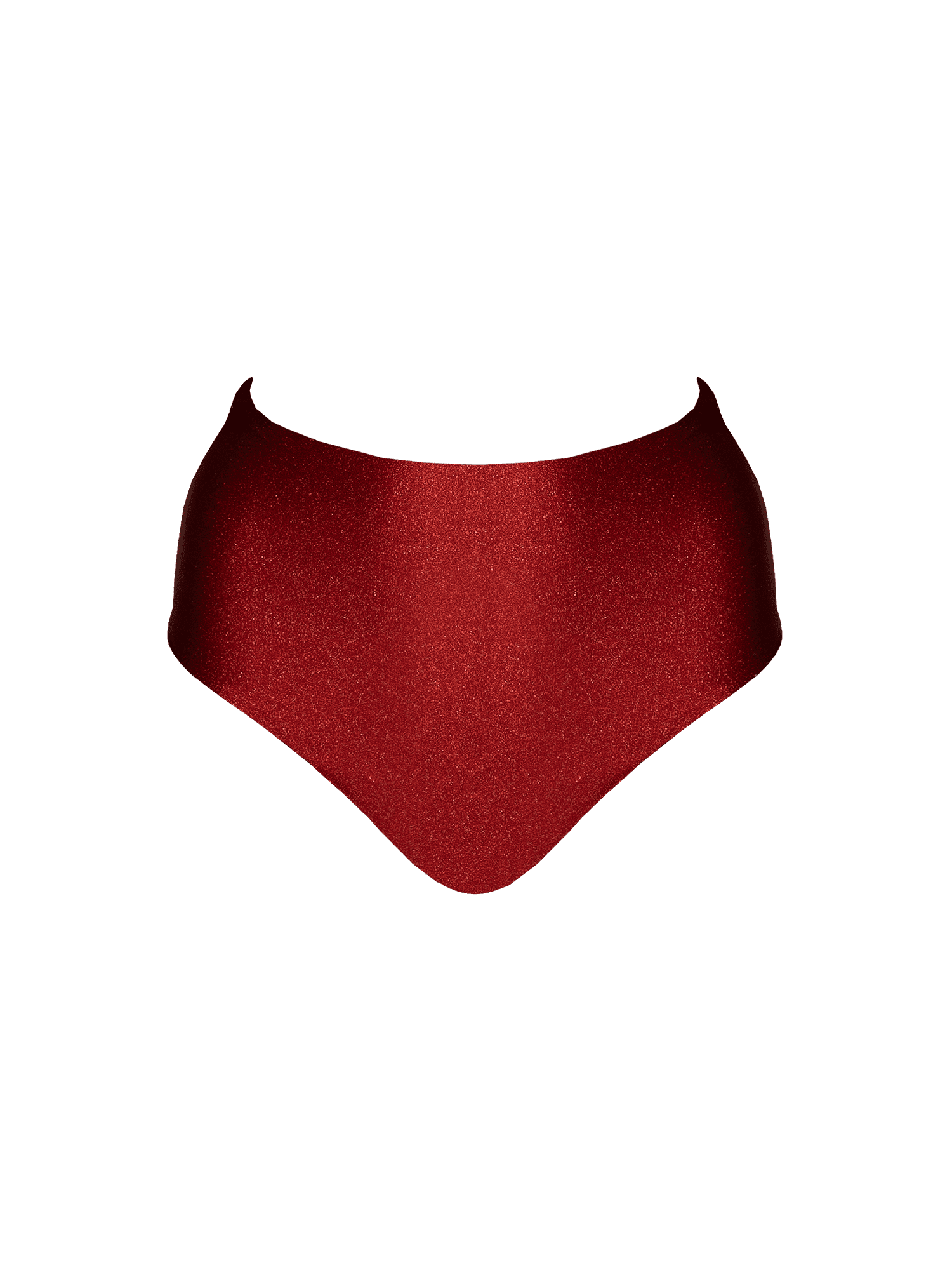 Second Skin | Shimmer ~ Classic High Waisted Pantie - Garnet Red