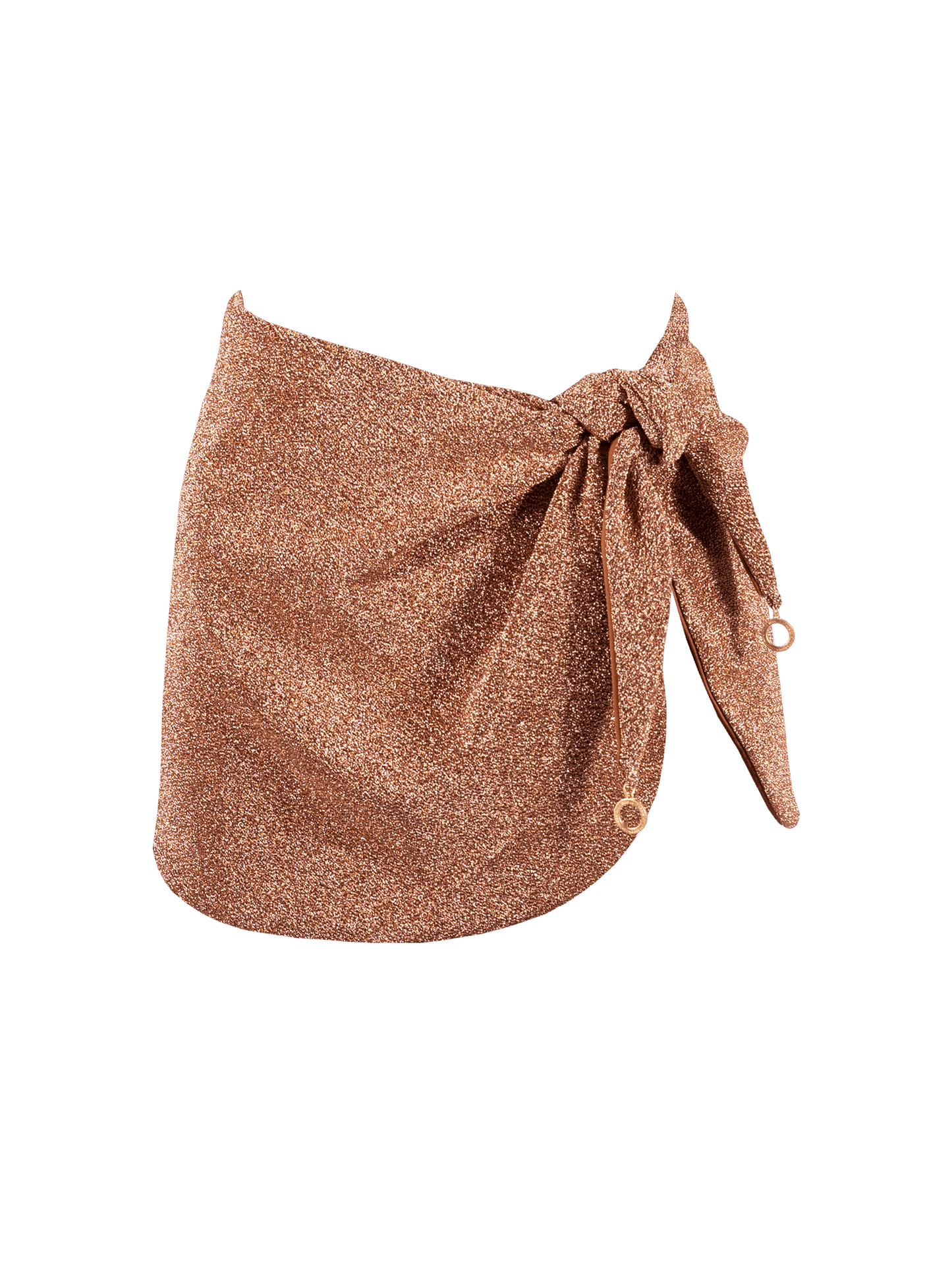 Stardust ~ High Slit Mini Skirt - Light Copper