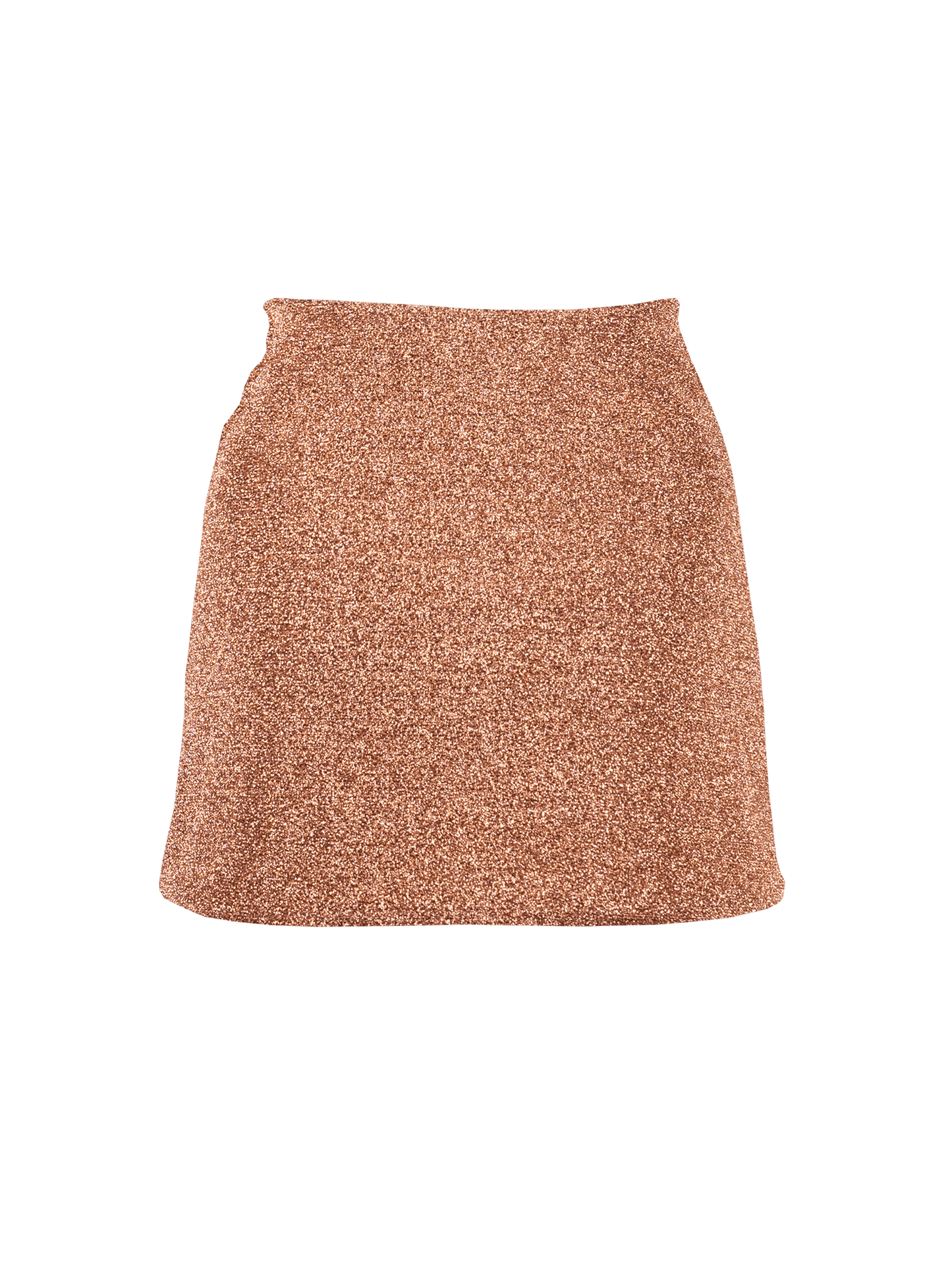 Stardust ~ High Slit Mini Skirt - Light Copper