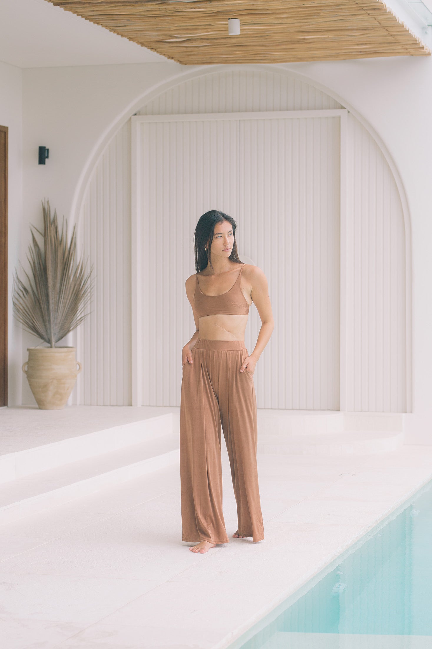 Second Skin | Shimmer ~ Poolside PJ Pants with Pockets - Spice Bronze